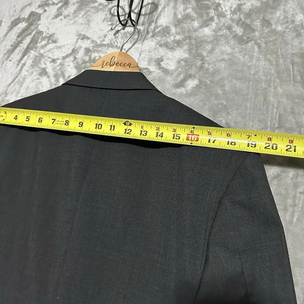 Vintage Brooks Brothers BrooksEase Blazer Mens Size 43L Gray Sport Coat Wool USA